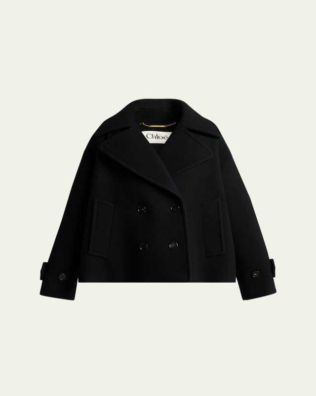 Double-Breasted Wool Peacoat